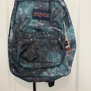 JanSport Cosmic Star Backpack - Black and Blue